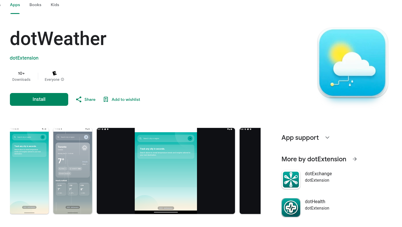dotWeather Project Screenshot Back